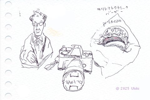 フレッシュネスバーガーでスケッチ